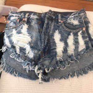 Distressed Jean Shorts